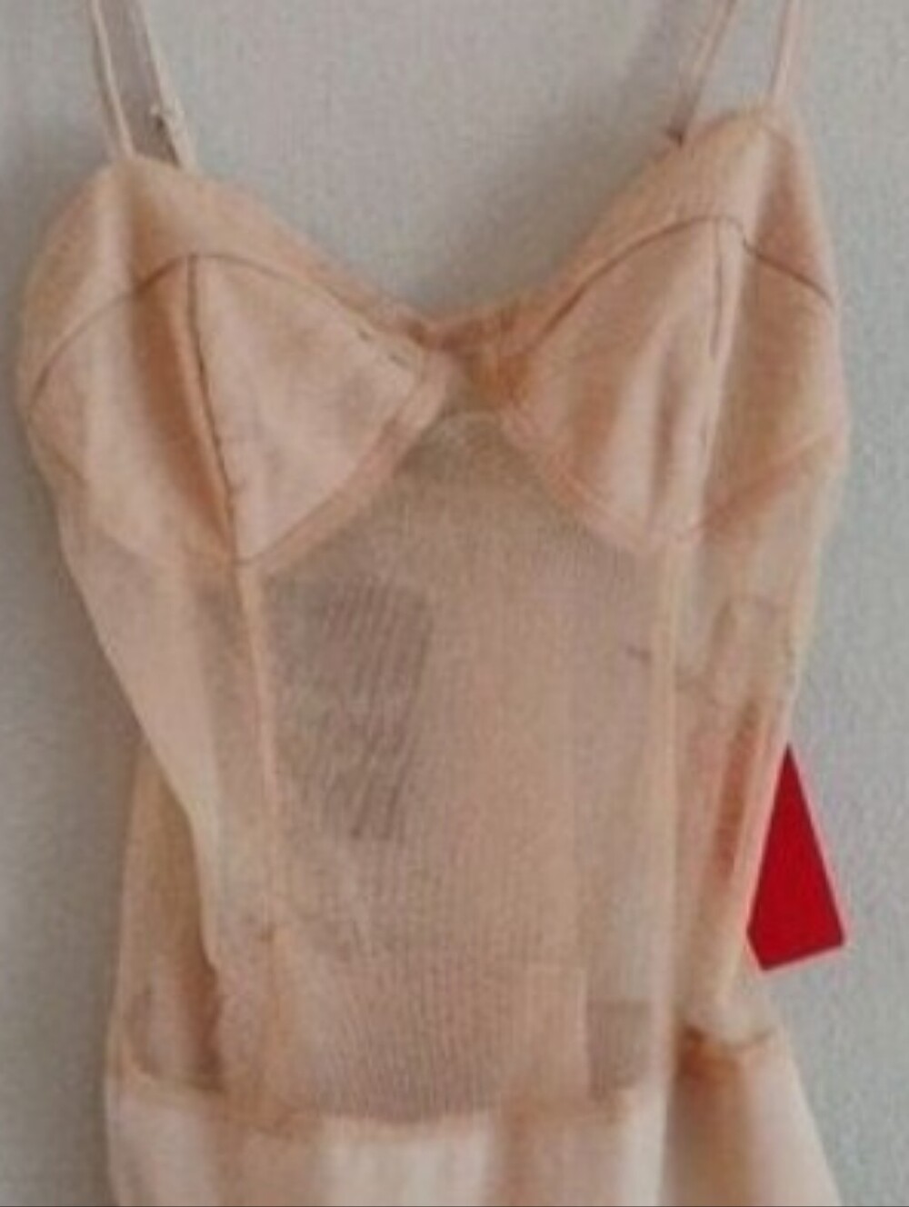 Sexy Forever 21 S,M,& L Available Sheer And Satin Light Pink/ Nude Bodysuit - Picture 2 of 6